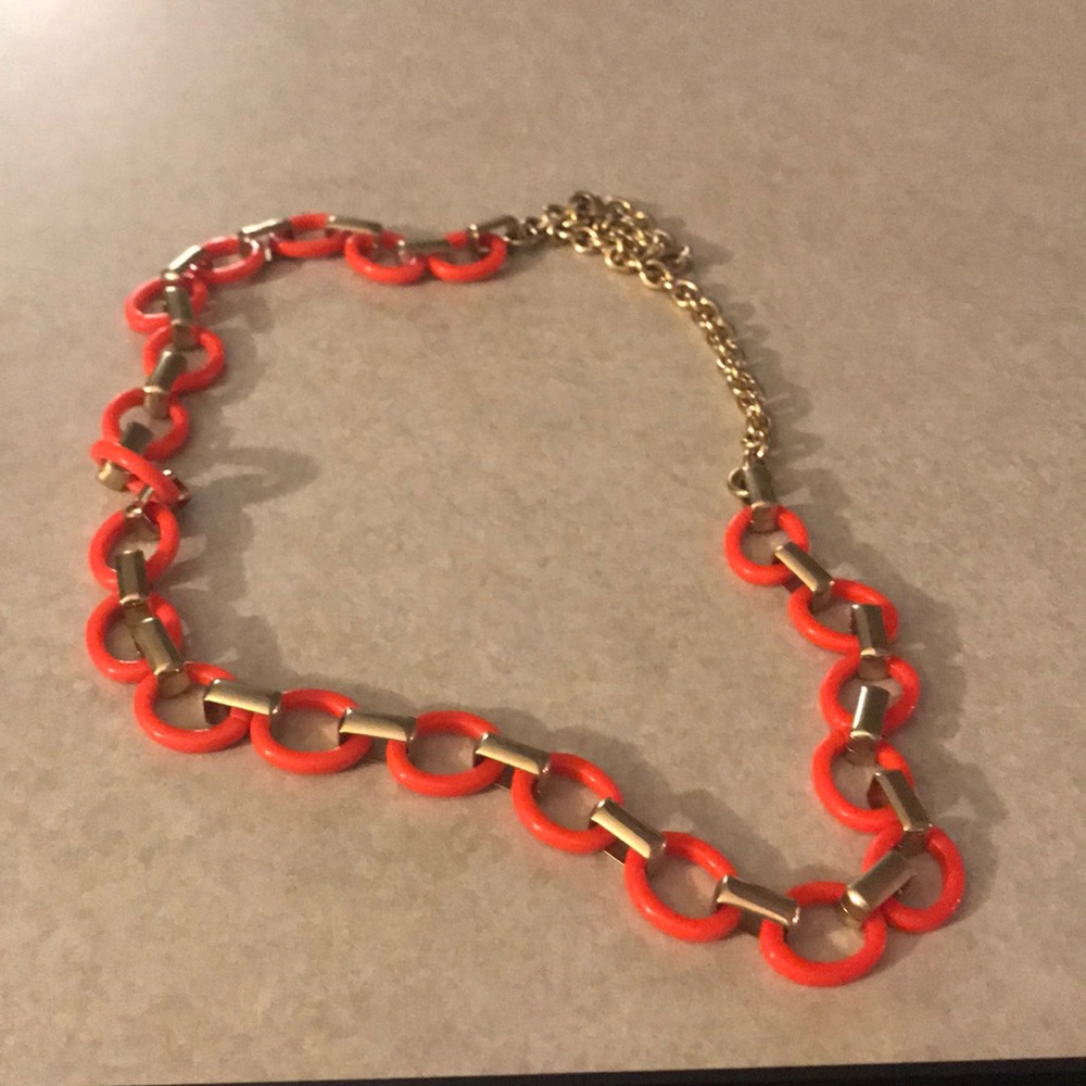 Long orange necklace